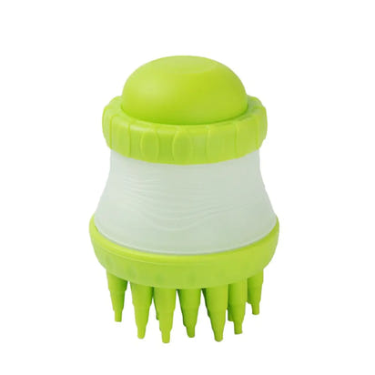 Dog Bath Brush with Massage Comb and Foot Cup